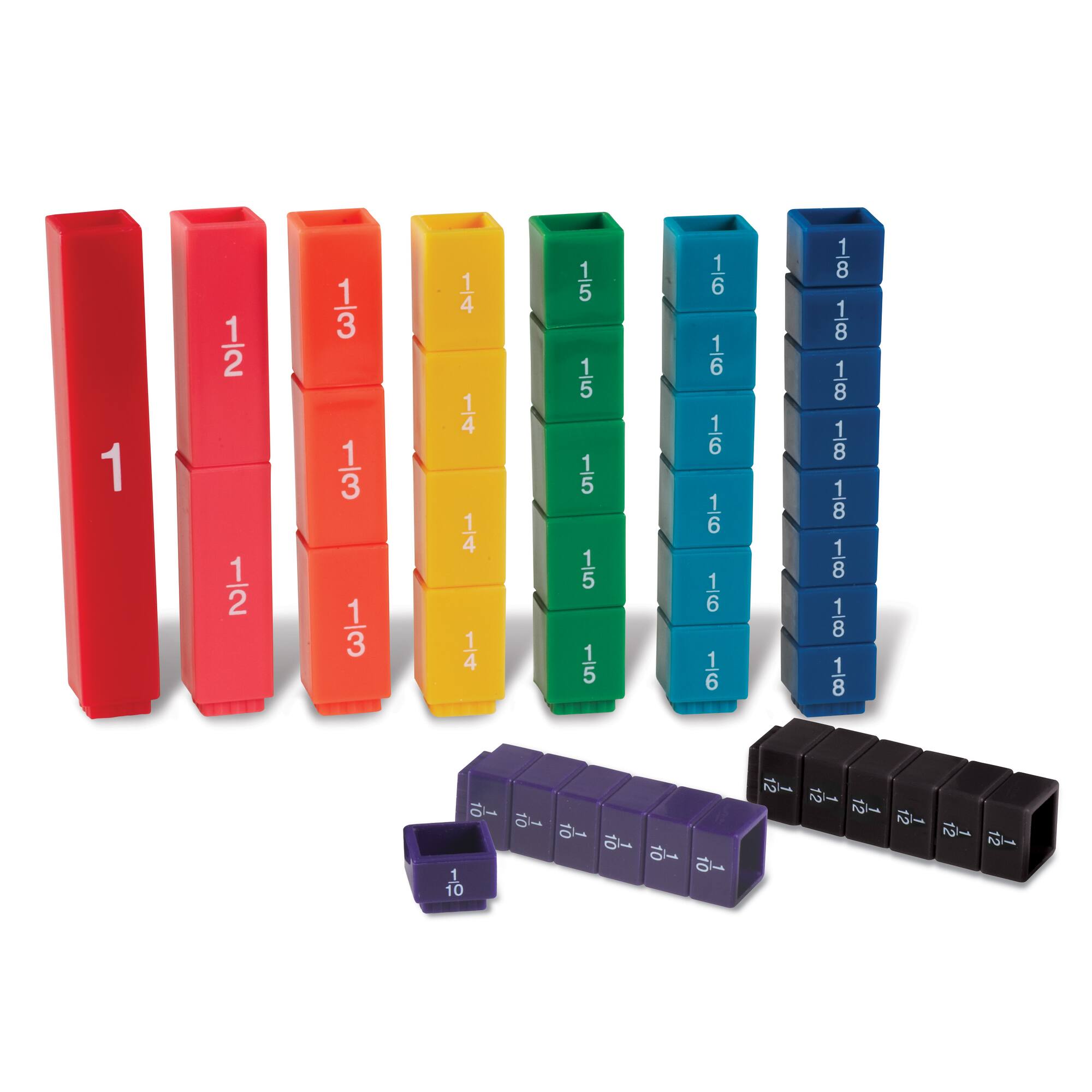 Learning Resources Fraction Tower Fraction Cubes Set